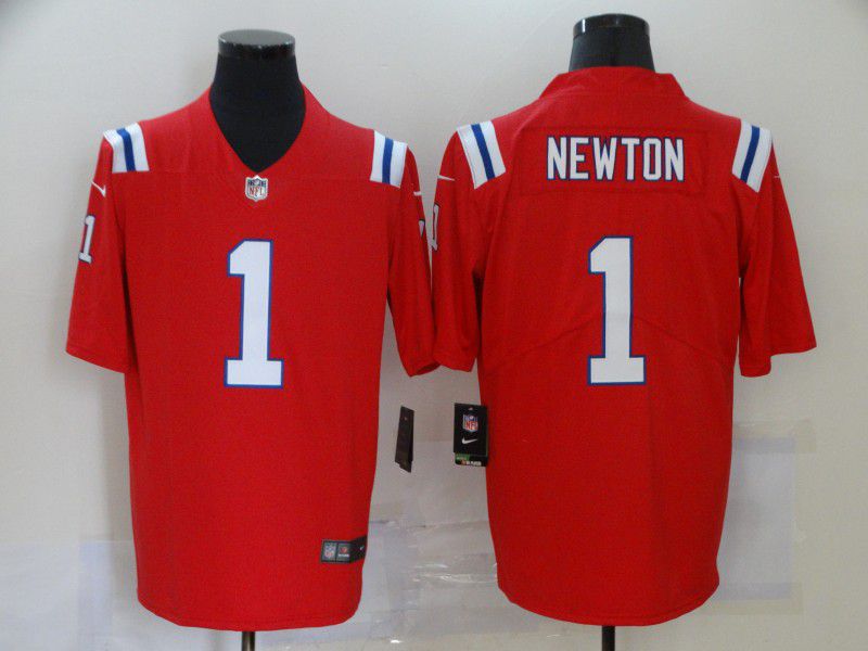 Men New England Patriots 1 Newton Red 2020 Vapor Untouchable Limited Playe Nike NFL Jerseys